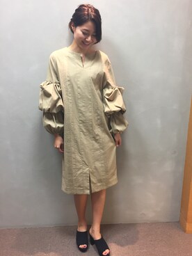 「シャツワンピ」｜atsukoさん（レディース・168cm）の冬コーディネート