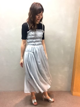 「RANDA（ランダ）のアイテム（ワンピース/ドレス）」を使った、atsukoさん（レディース・168cm）の冬コーディネート