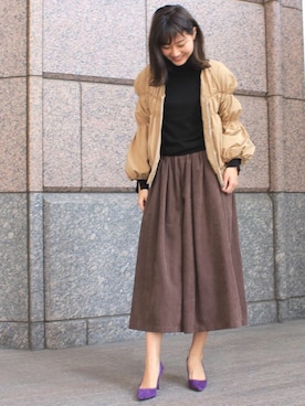 「RANDA（ランダ）のアイテム（ジャケット/アウター）」を使った、atsukoさん（レディース・168cm）の秋コーディネート