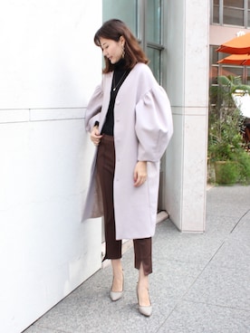 「RANDA（ランダ）のアイテム（ジャケット/アウター）」を使った、atsukoさん（レディース・168cm）の秋コーディネート