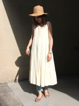 「RANDA」｜「アイテム（バレエシューズ）」を使った、atsukoさん（レディース・168cm）の春コーディネート