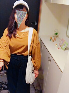 「マスタードイエロー」｜Natsumi.さん（レディース・162cm）の秋コーディネート