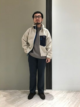 「レトロX」｜「アイテム（ダウンジャケット/コート）」を使った、nakaiさん（メンズ・168cm）の秋コーディネート