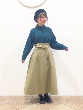 「アイテム（ハンチング/ベレー帽）」を使った、なかのんさん（レディース・150cm・20代）の冬コーディネート