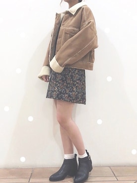 「オリエンタルトラフィック」｜「アイテム（その他アウター）」を使った、なかのんさん（レディース・150cm）の秋コーディネート
