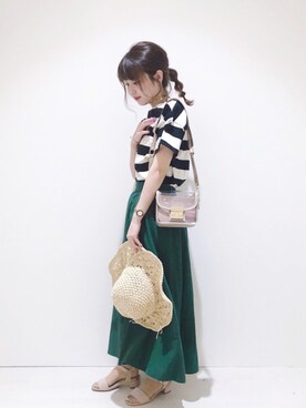 「オリエンタルトラフィック」｜「アイテム（帽子）」を使った、なかのんさん（レディース・150cm）の春コーディネート