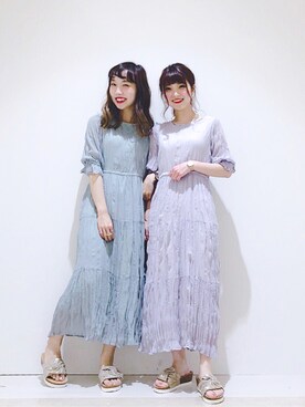 ワンピース パープル系 を使った ミントグリーン の人気ファッションコーディネート Wear