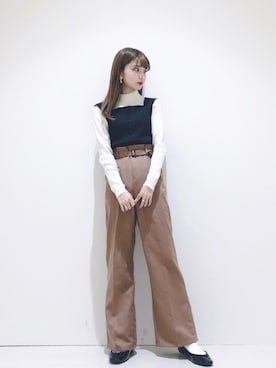 「フレア」｜「アイテム（その他）」を使った、なかのんさん（レディース・151cm）の秋コーディネート