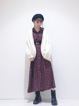 「オリエンタルトラフィック」｜「アイテム（ハンチング/ベレー帽）」を使った、なかのんさん（レディース・151cm）の秋コーディネート