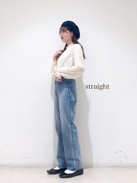 「レースブラウス」｜「アイテム（ハンチング/ベレー帽）」を使った、なかのんさん（レディース・151cm）の春コーディネート