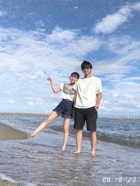 「海コーデ、ショーパン」｜なかのんさん（レディース・150cm）の夏コーディネート