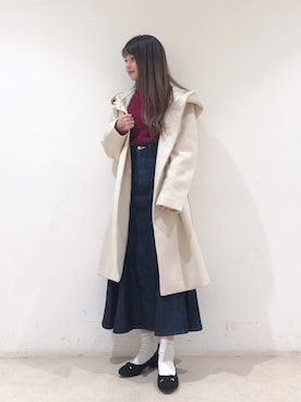 「フードコート」｜「アイテム（その他）」を使った、なかのんさん（レディース・150cm）の冬コーディネート