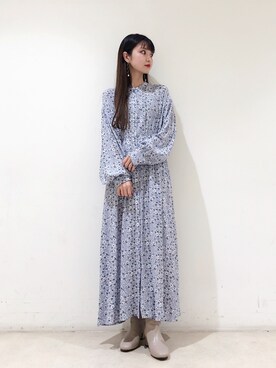 「SLURR（スラ―）のアイテム（ワンピース/ドレス）」を使った、なかのんさん（レディース・150cm）の冬コーディネート