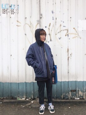 「plain-me（プレインミー）のアイテム（ジャケット/アウター）」を使った、Luuuさん（レディース・155cm）の春コーディネート