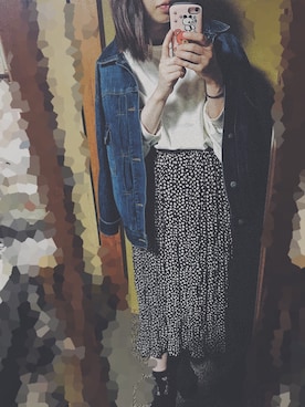 「niko and...（ニコアンド）のメンテンBIGBIG Ｔシャツ【niko and ...】（Tシャツ/カットソー）」を使った、ごんざれすな、ごん👊さん（レディース・154cm）の春コーディネート