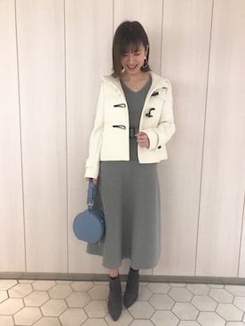 「andemiu」｜「アイテム（ダッフルコート）」を使った、yuunqさん（レディース・163cm）の冬コーディネート