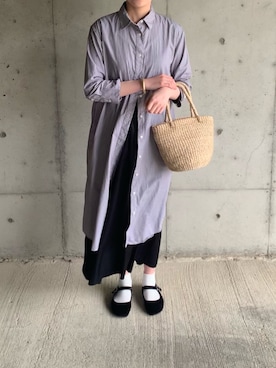 「UNIQLO（ユニクロ）のキャミソールワンピース（ワンピース）」を使った、raccoさん（レディース・164cm）の春コーディネート