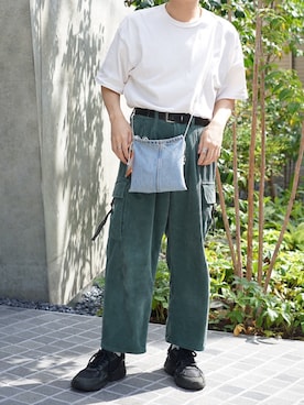 「YSTRDY's TMRRW（イエスタデイズトゥモロー）のアイテム（バッグ）」を使った、はらくんさん（メンズ・170cm）の夏コーディネート