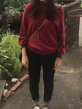 「CONVERSE（コンバース）のconverse（コンバース） ALL STAR OX（オールスターOX）（スニーカー）」を使った、ERIKAさん（レディース・160cm）の冬コーディネート