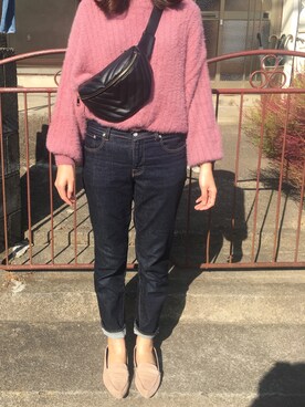 「present（プレゼント）のアイテム（バッグ）」を使った、ERIKAさん（レディース・160cm）の秋コーディネート