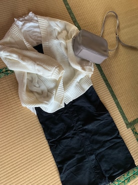 「ざっくりカーデ」｜ERIKAさん（レディース・160cm）の春コーディネート