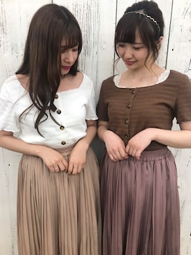 「スクエアネック(ネック)」｜OLIVEdesOLIVEさん（レディース・165cm）の夏コーディネート