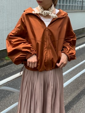 「OLIVE des OLIVE（オリーブデオリーブ）のアイテム（マウンテンパーカー）」を使った、OLIVEdesOLIVEさん（レディース・165cm）の夏コーディネート