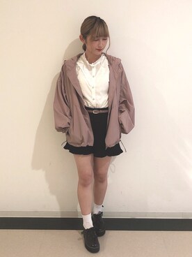 「OLIVE des OLIVE（オリーブデオリーブ）のアイテム（マウンテンパーカー）」を使った、OLIVEdesOLIVEさん（レディース・165cm）の秋コーディネート