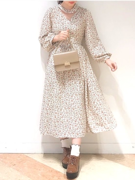 「OLIVE des OLIVE（オリーブデオリーブ）のアイテム（ブーティ）」を使った、OLIVEdesOLIVEさん（レディース・158cm）の冬コーディネート