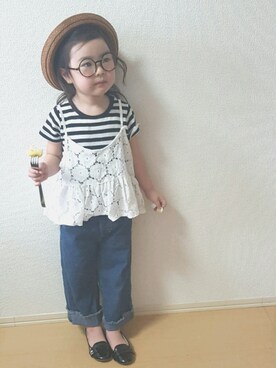 「アイテム（キャミソール）」を使った、miiiiiri*さん（キッズ・100cm）の春コーディネート