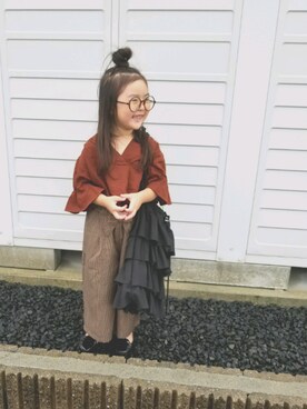 「Casselini（キャセリーニ）のアイテム」を使った、miiiiiri*さん（キッズ・100cm）の秋コーディネート