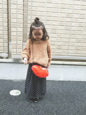 「ボリュームニット」｜miiiiiri*さん（キッズ・100cm）の秋コーディネート