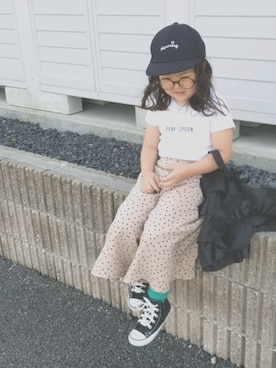 「Casselini（キャセリーニ）のアイテム」を使った、miiiiiri*さん（キッズ・110cm）の春コーディネート