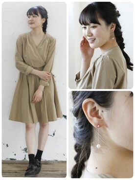 「ロングピアス」｜Kiyoi（BLOOM）さん（レディース・160cm）の夏コーディネート