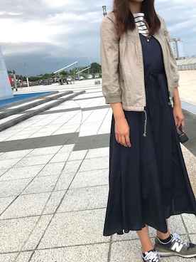 「NOMBRE IMPAIR（ノンブルアンペール）のアイテム（ジャケット/アウター）」を使った、asaさん（レディース・166cm）の夏コーディネート