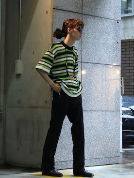 「LITTLEBIG（リトルビッグ）のアイテム」を使った、YOSHIMASAさん（メンズ・177cm）の夏コーディネート