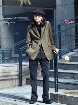 「soe（ソーイ）のアイテム（ジャケット/アウター）」を使った、YOSHIMASAさん（メンズ・177cm）の秋コーディネート