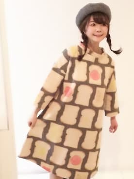 「FREAK'S STORE（フリークスストア）のアイテム（ハンチング/ベレー帽）」を使った、パン粉さん（レディース・151cm）の春コーディネート