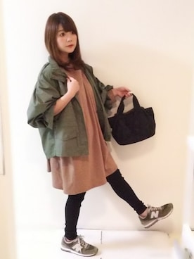 「reca（レカ）のアイテム（チュニック）」を使った、パン粉さん（レディース・151cm）の春コーディネート