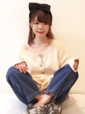 「アプレジュール」｜「アイテム（スニーカー）」を使った、パン粉さん（レディース・151cm）の春コーディネート