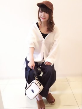「AmbreNeige」｜「アイテム（キャップ）」を使った、パン粉さん（レディース・151cm）の夏コーディネート