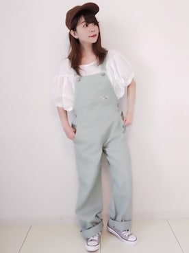 「sakishimatokyo」｜「アイテム（サロペット/オーバーオール）」を使った、パン粉さん（レディース・151cm）の夏コーディネート