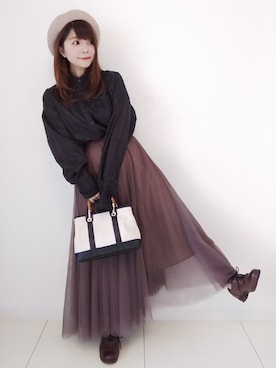 「sakishimatokyo」｜「アイテム（ハンチング/ベレー帽）」を使った、パン粉さん（レディース・151cm）の夏コーディネート