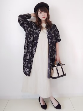 「アーバンリサーチ」｜「アイテム（ハンチング/ベレー帽）」を使った、パン粉さん（レディース・151cm）の秋コーディネート