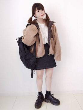 「ZOZOでしか買えない」｜「アイテム（ブルゾン）」を使った、パン粉さん（レディース・151cm）の秋コーディネート