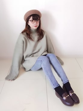 「KBF+」｜「アイテム（帽子）」を使った、パン粉さん（レディース・151cm）の秋コーディネート