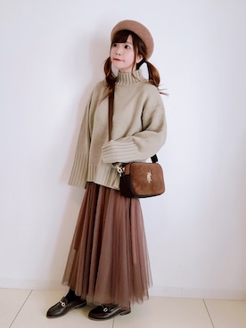 「KBF+」｜「アイテム（帽子）」を使った、パン粉さん（レディース・151cm）の秋コーディネート