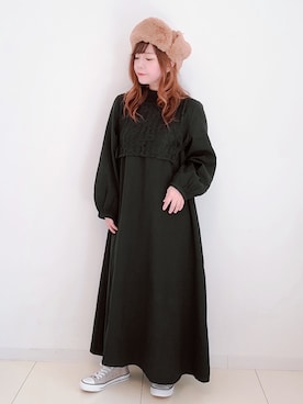 「sakishimatokyo」｜「アイテム（キャップ）」を使った、パン粉さん（レディース・151cm）の秋コーディネート