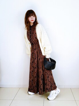 「SonnyLabel」｜「アイテム（福袋/福箱）」を使った、パン粉さん（レディース・151cm）の冬コーディネート