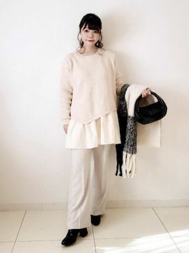 「reca（レカ）のアイテム（チュニック）」を使った、パン粉さん（レディース・151cm）の冬コーディネート